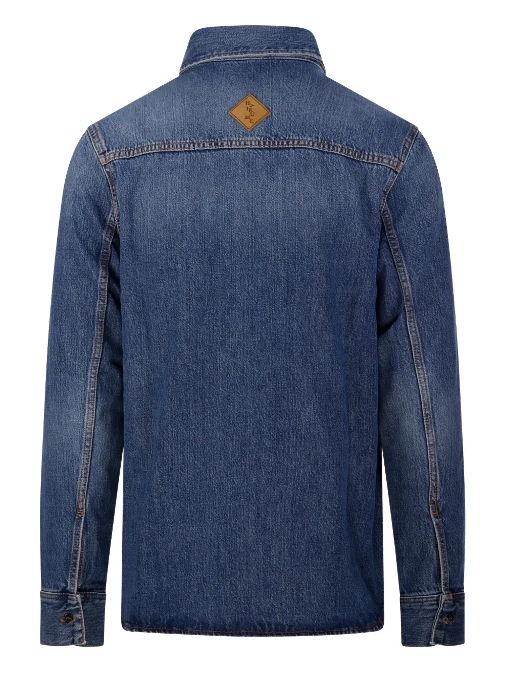 Haikure button-down denim shirt - Blauw