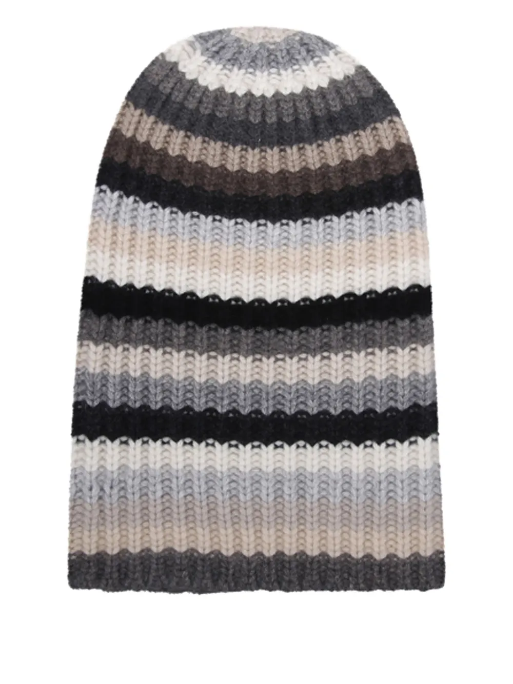 Hurray Beanie With Multicolored Striped Pattern In Multi
