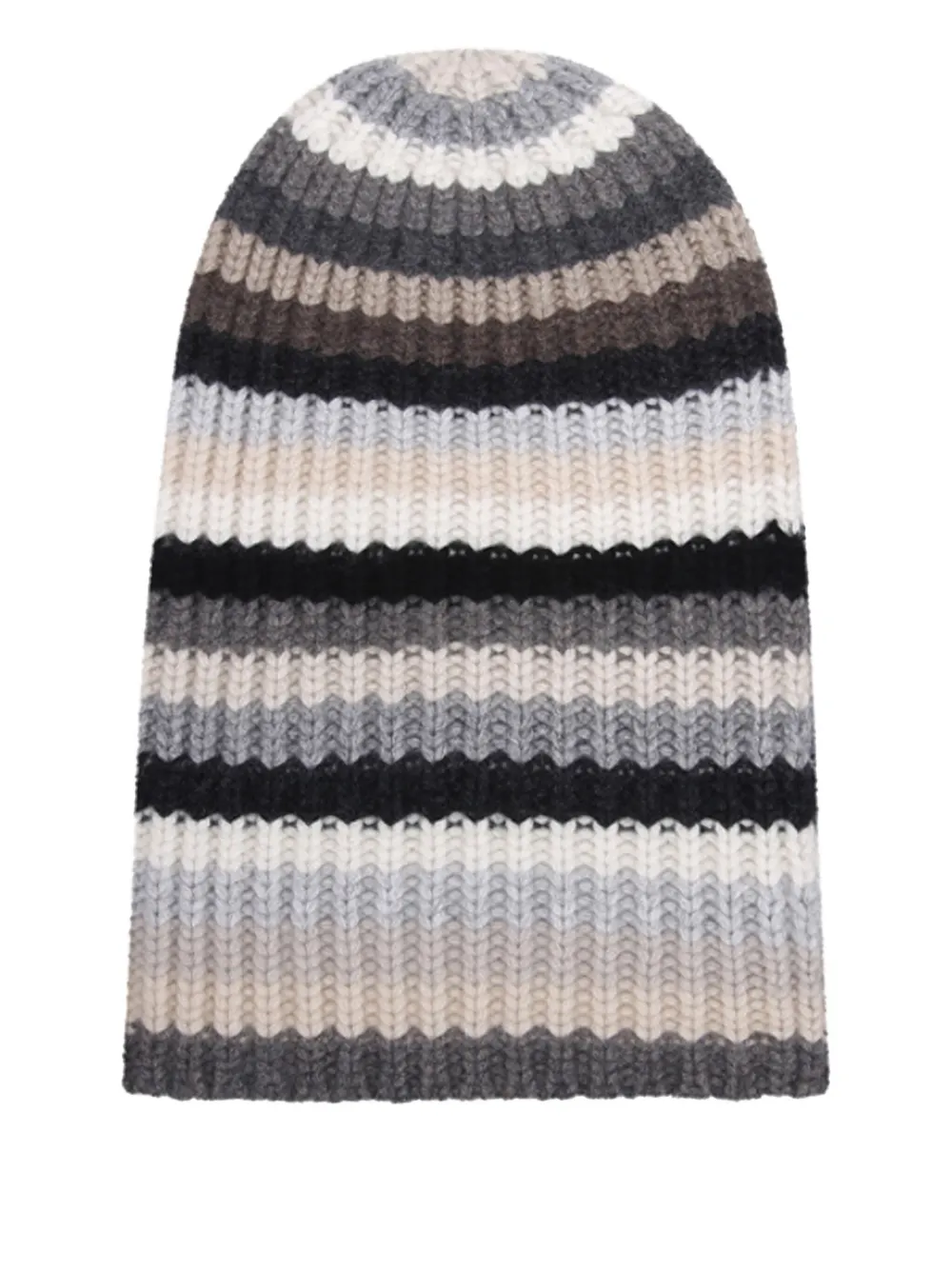 HURRAY striped ribbed beanie - Zwart