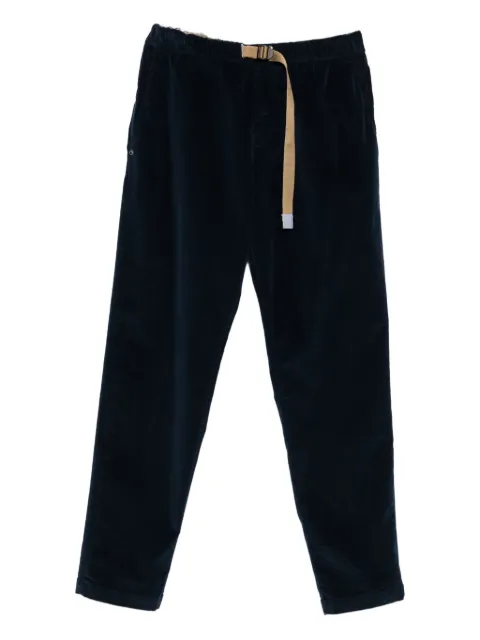White Sand pantalon en velours à taille ceinturée