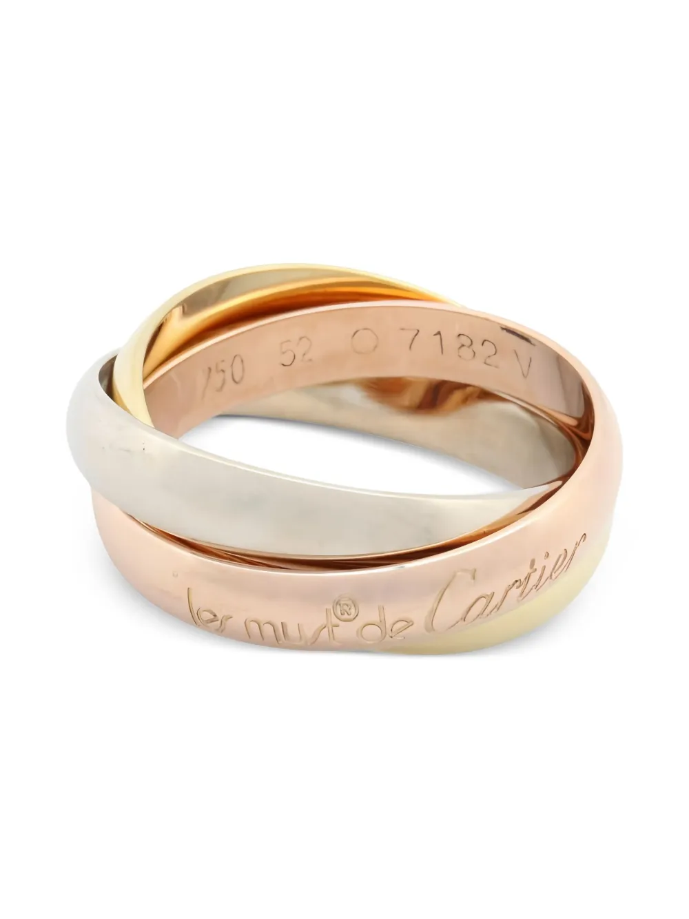 Pre-owned Cartier 18k Gold Trinity Ring