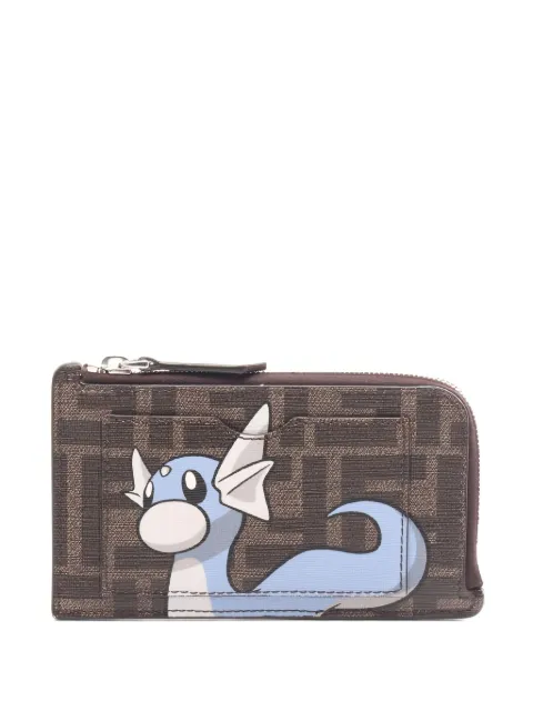 FENDI print zip cardholder