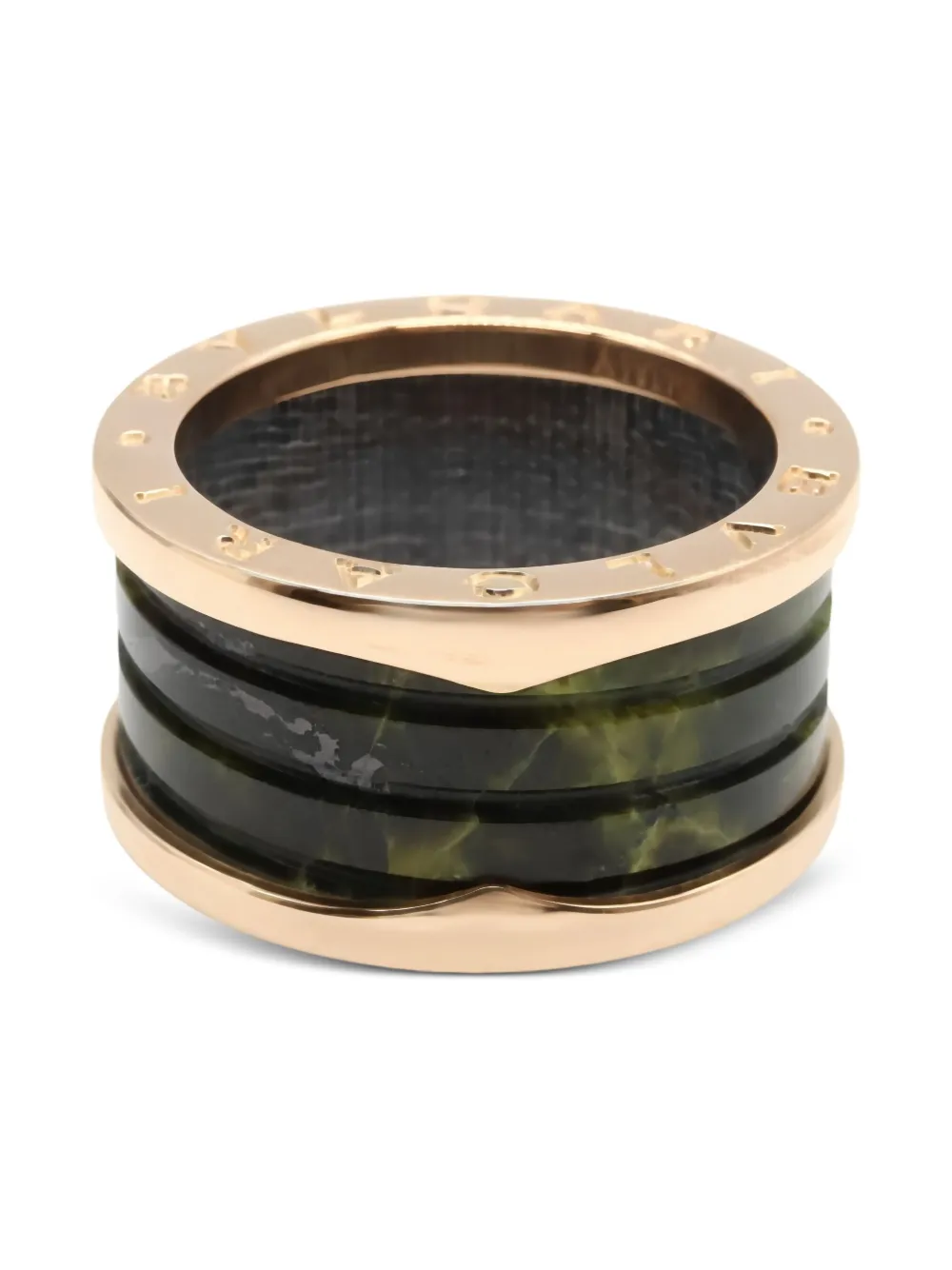 Bvlgari Pre-Owned 18k pink gold bowenite ring | Women | Image 2