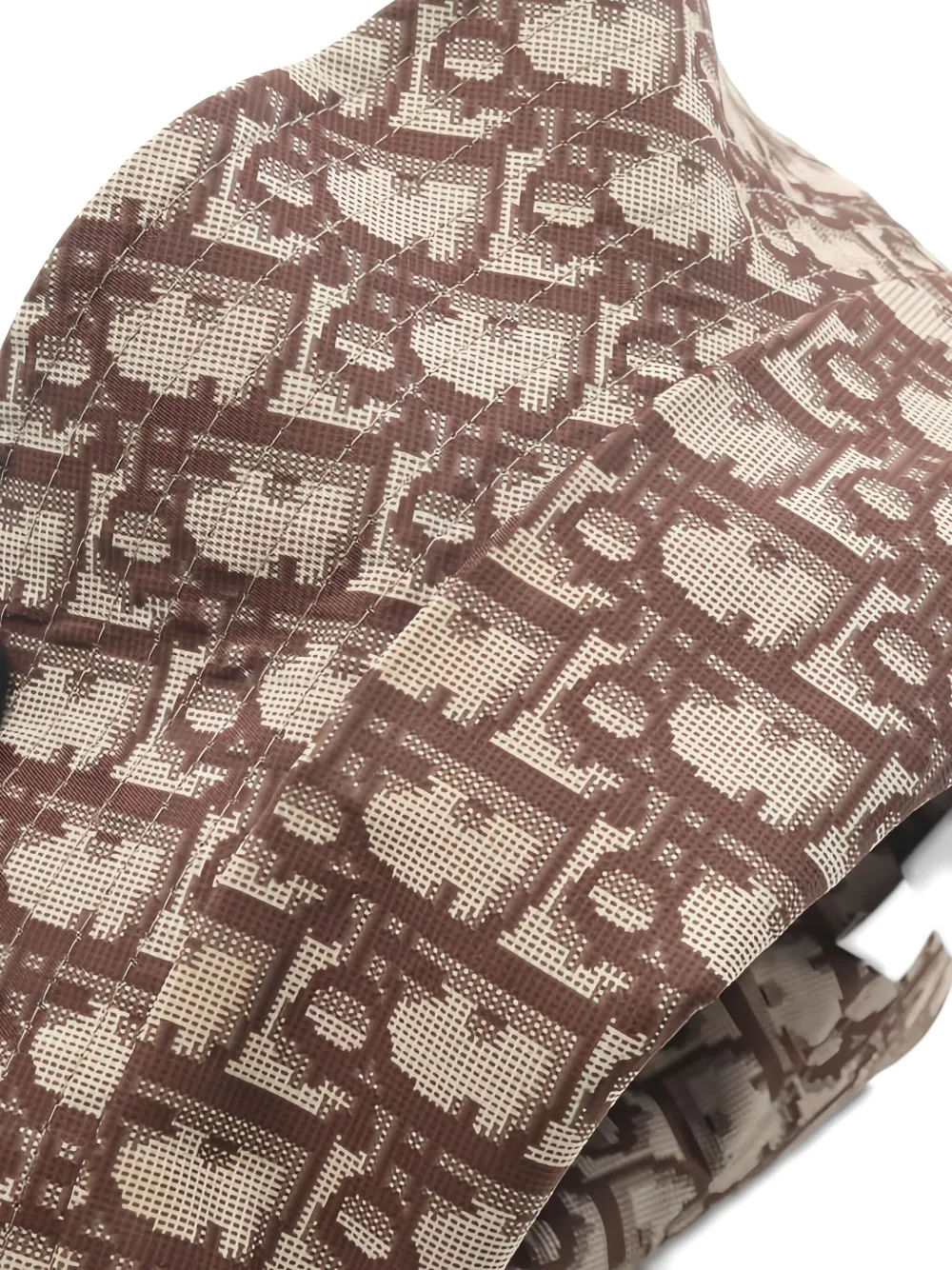 Pre-owned Dior Check-pattern Bucket Hat In Neutral