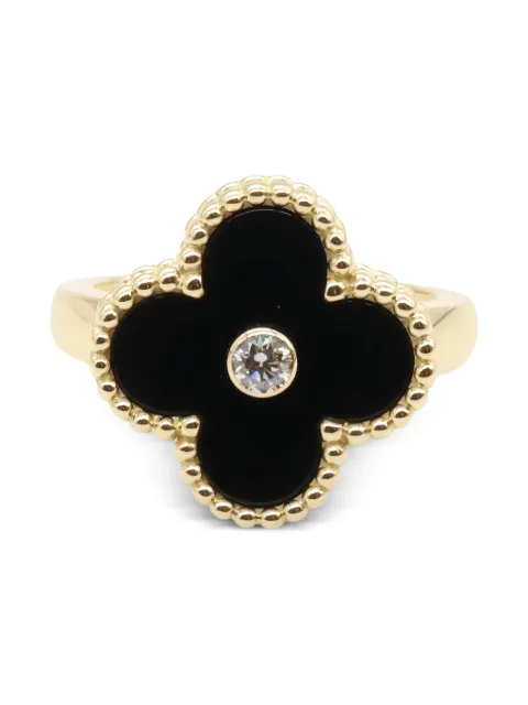 Van Cleef & Arpels Pre-Owned 18K yellow gold diamond and onyx ring