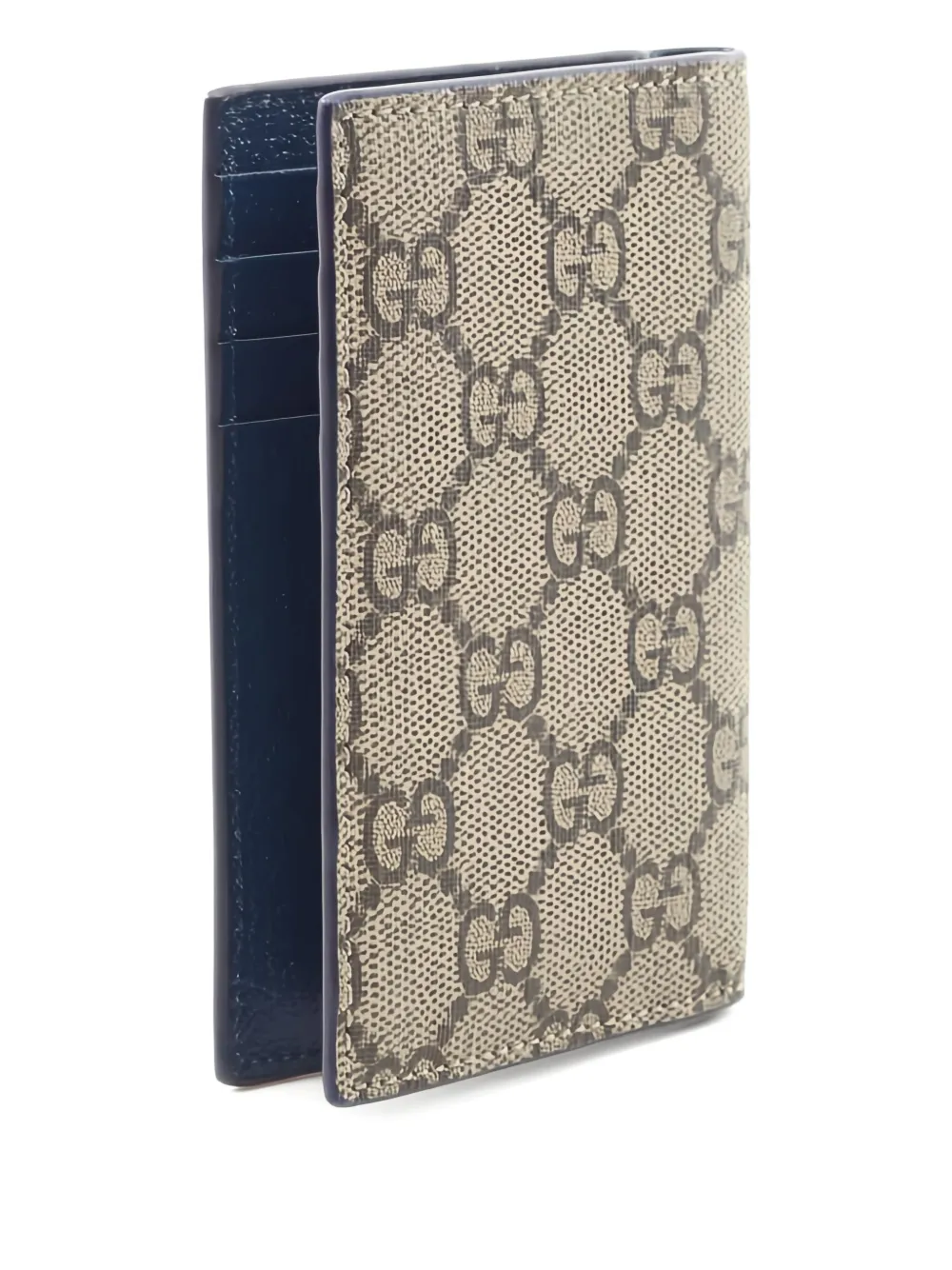 Pre-owned Gucci Gg Supreme Cardholder In Neutral
