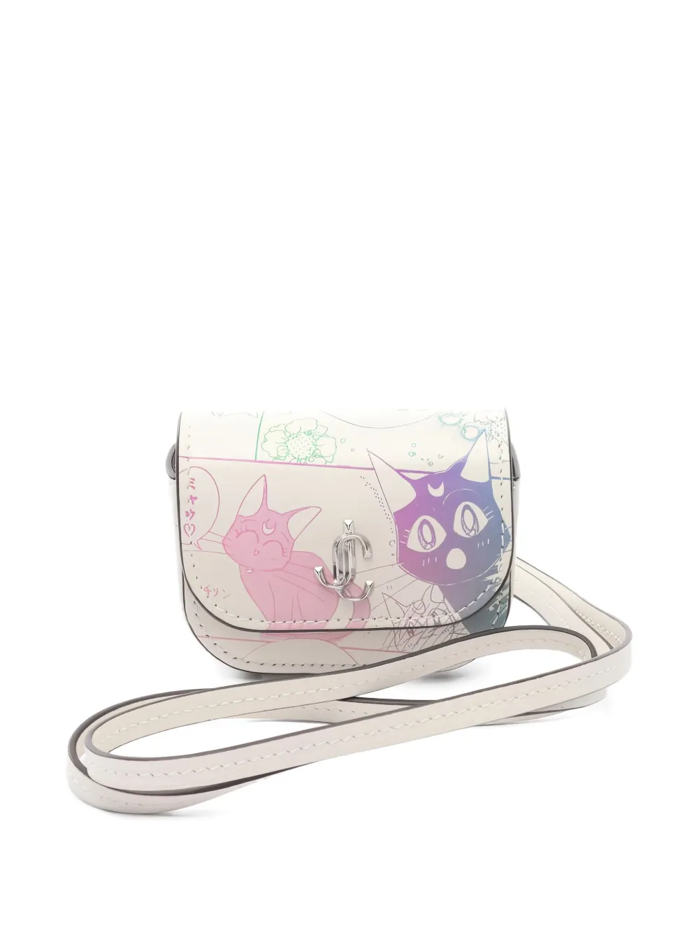 Jimmy Choo Pre-Owned x Sailor Moon Luna 'Artemis Diana' レザーケース - ホワイト Jimmy Choo Pre-Owned x Sailor Moon Luna 'Artemis Diana' レザーケース - ホワイト