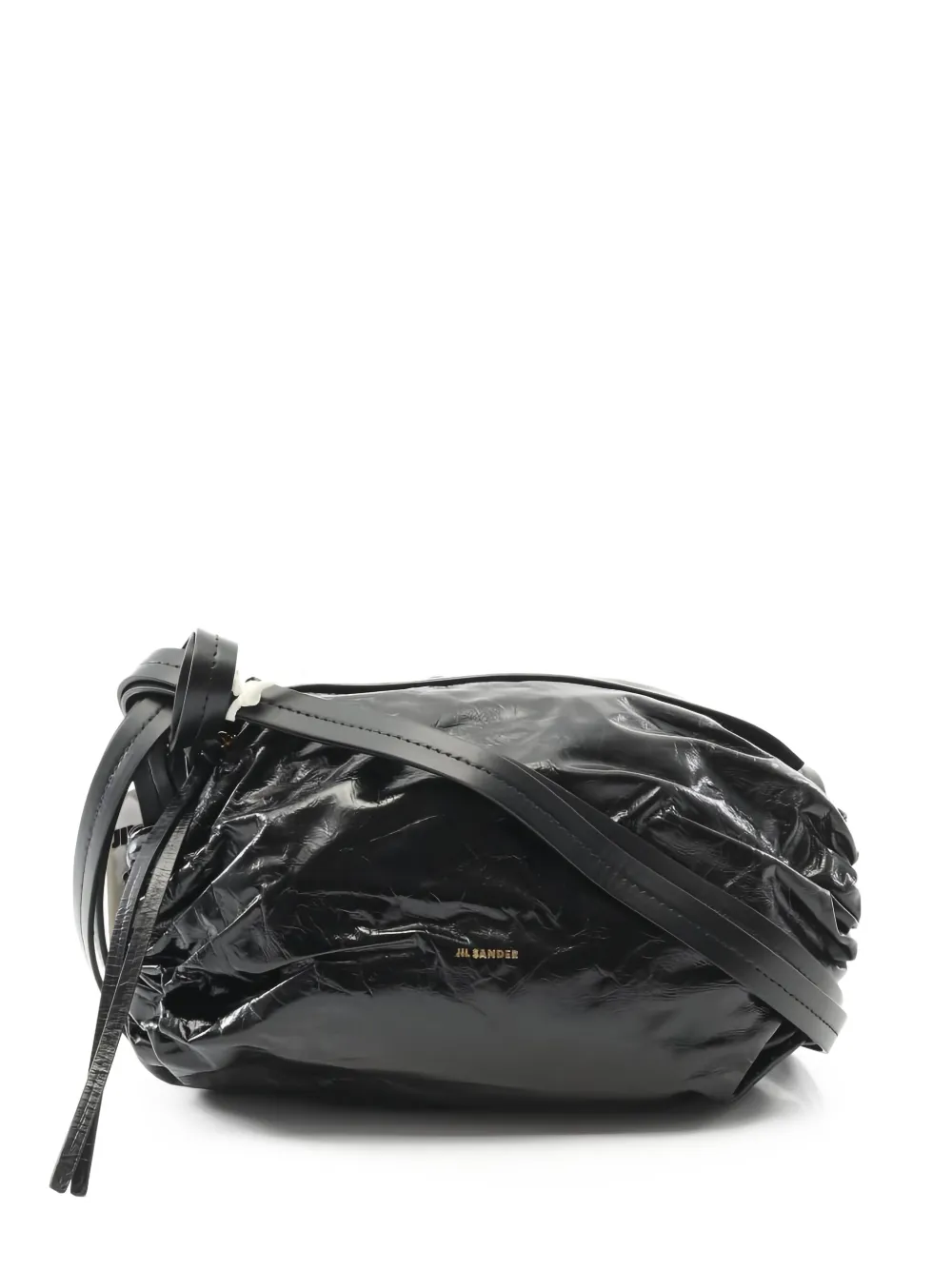 Jil Sander Pre-Owned leather drawstring cross bag | Black | Image 1