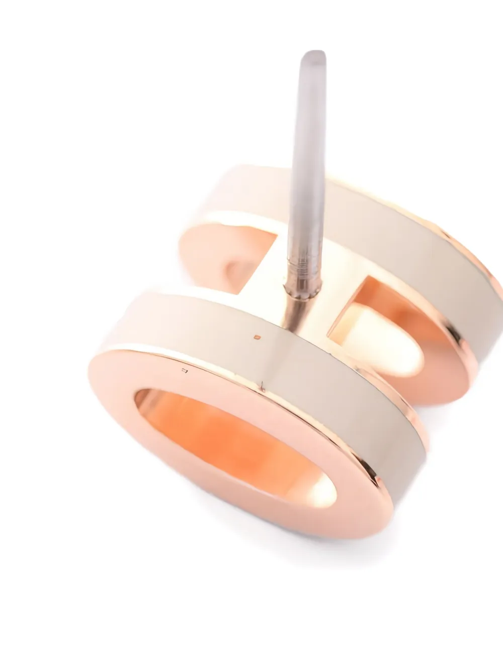 Pre-owned Hermes Mini Pop H Earrings In Pink