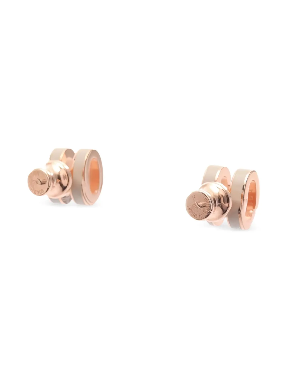 Pre-owned Hermes Mini Pop H Earrings In Pink