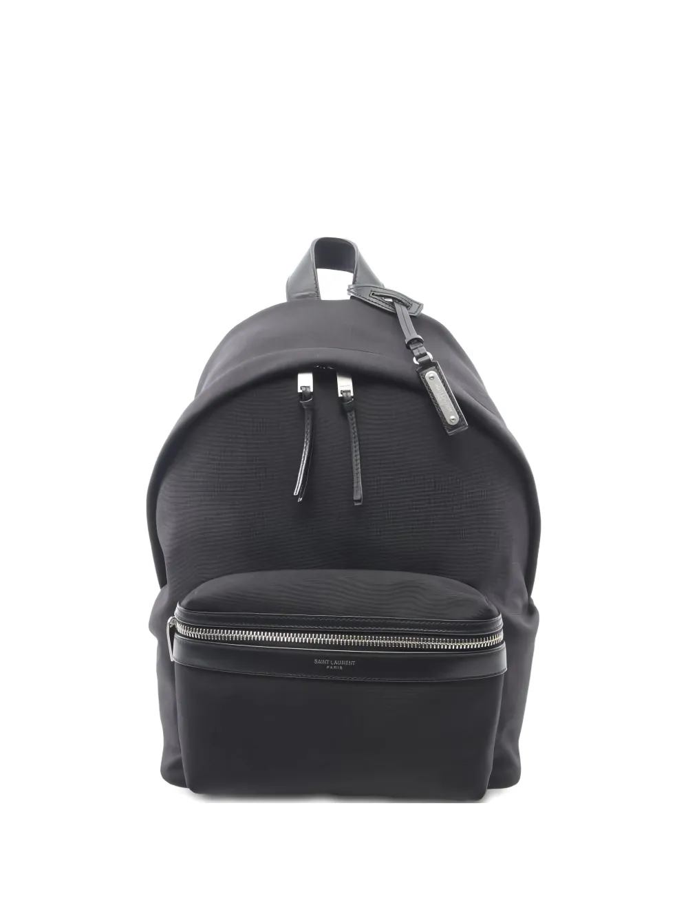 Pre-owned Saint Laurent Mini City Backpack In Black