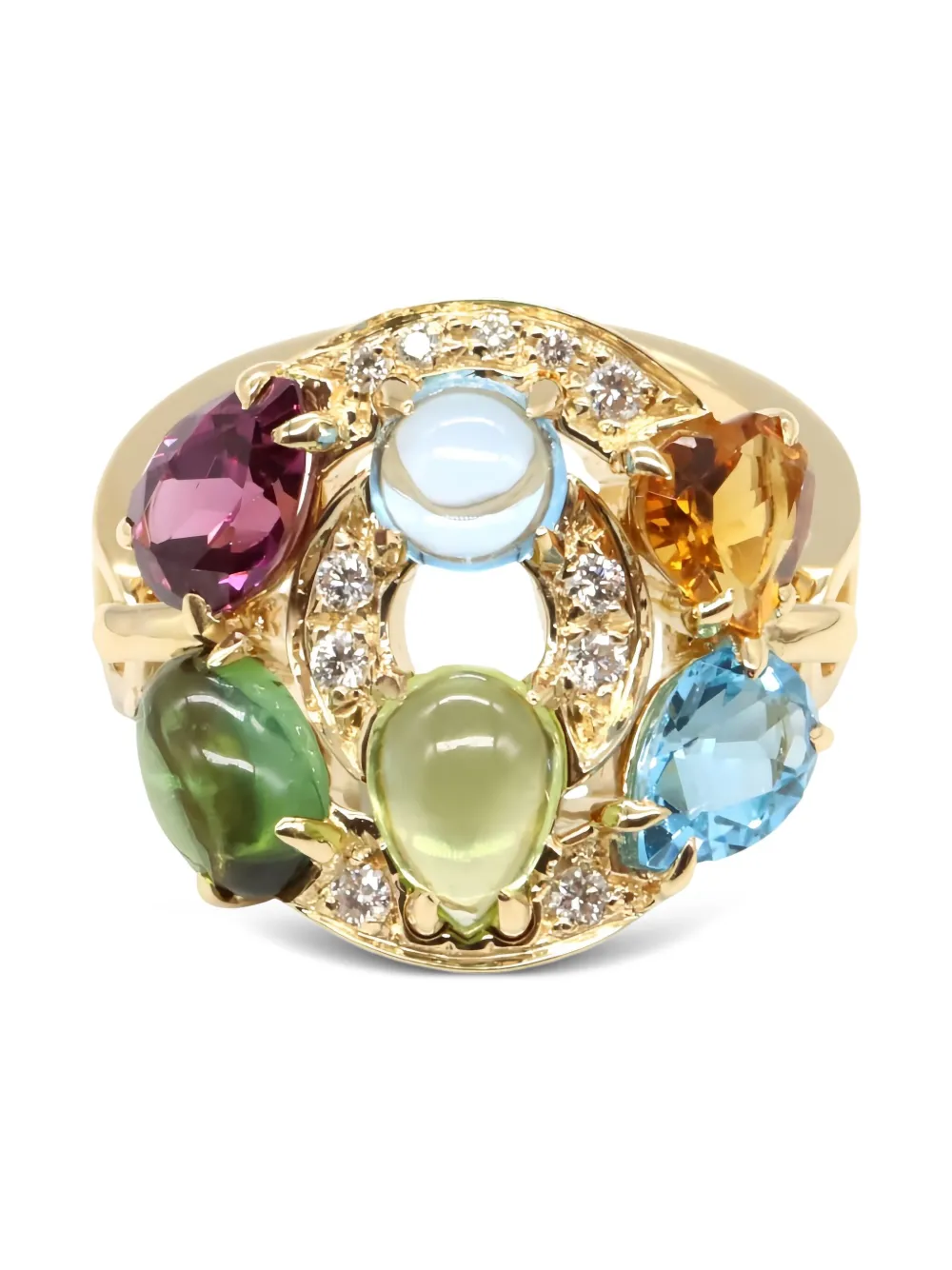 Bvlgari Pre-Owned 18K yellow gold Astrale multi-stone ring | Gold | Image 1