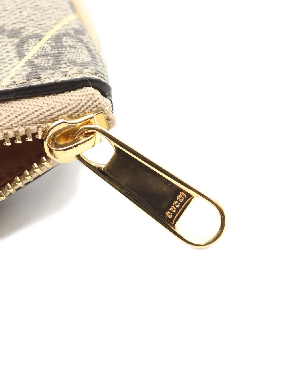 Pre-owned Gucci Horsebit Gg Supreme Coin Purse In Neutral