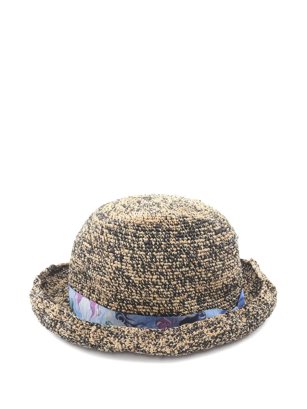Christian Dior Pre-Owned x Kenny Scharf black-trimmed hat - ブラウン Christian Dior Pre-Owned x Kenny Scharf black-trimmed hat - ブラウン