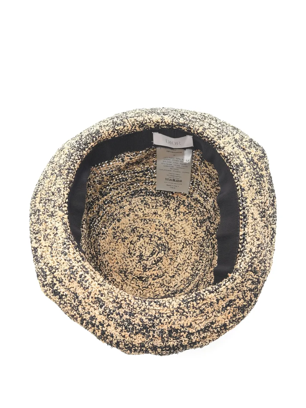 Pre-owned Dior X Kenny Scharf Black-trimmed Hat In Brown