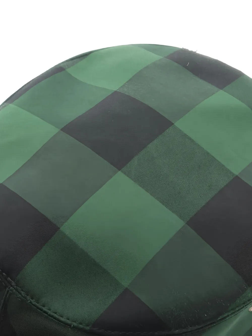 Pre-owned Dior Checked-print Mesh-detail Bucket Hat In Green