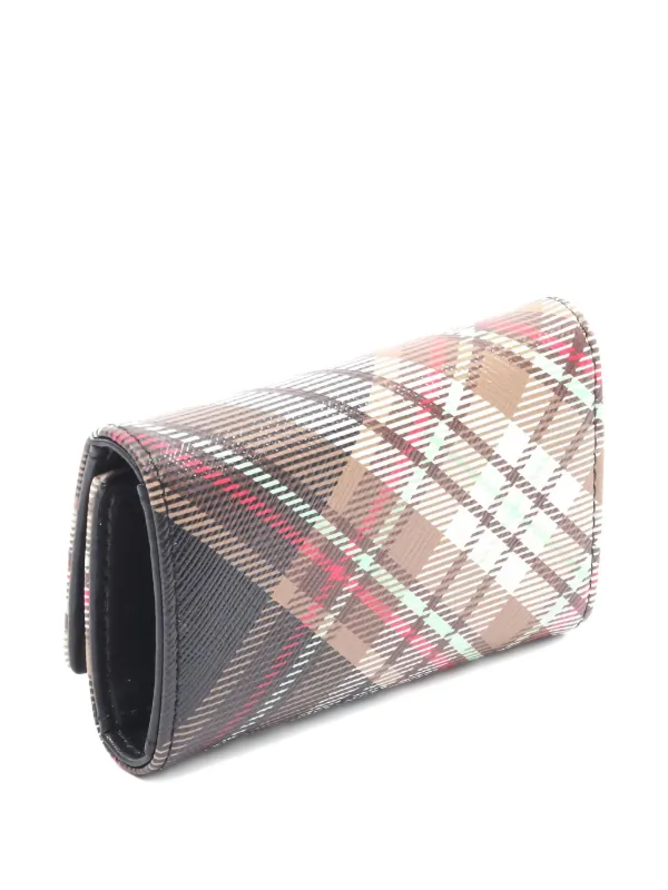 Vivienne Westwood Pre-Owned Orb-embellished Plaid Key Case | Black