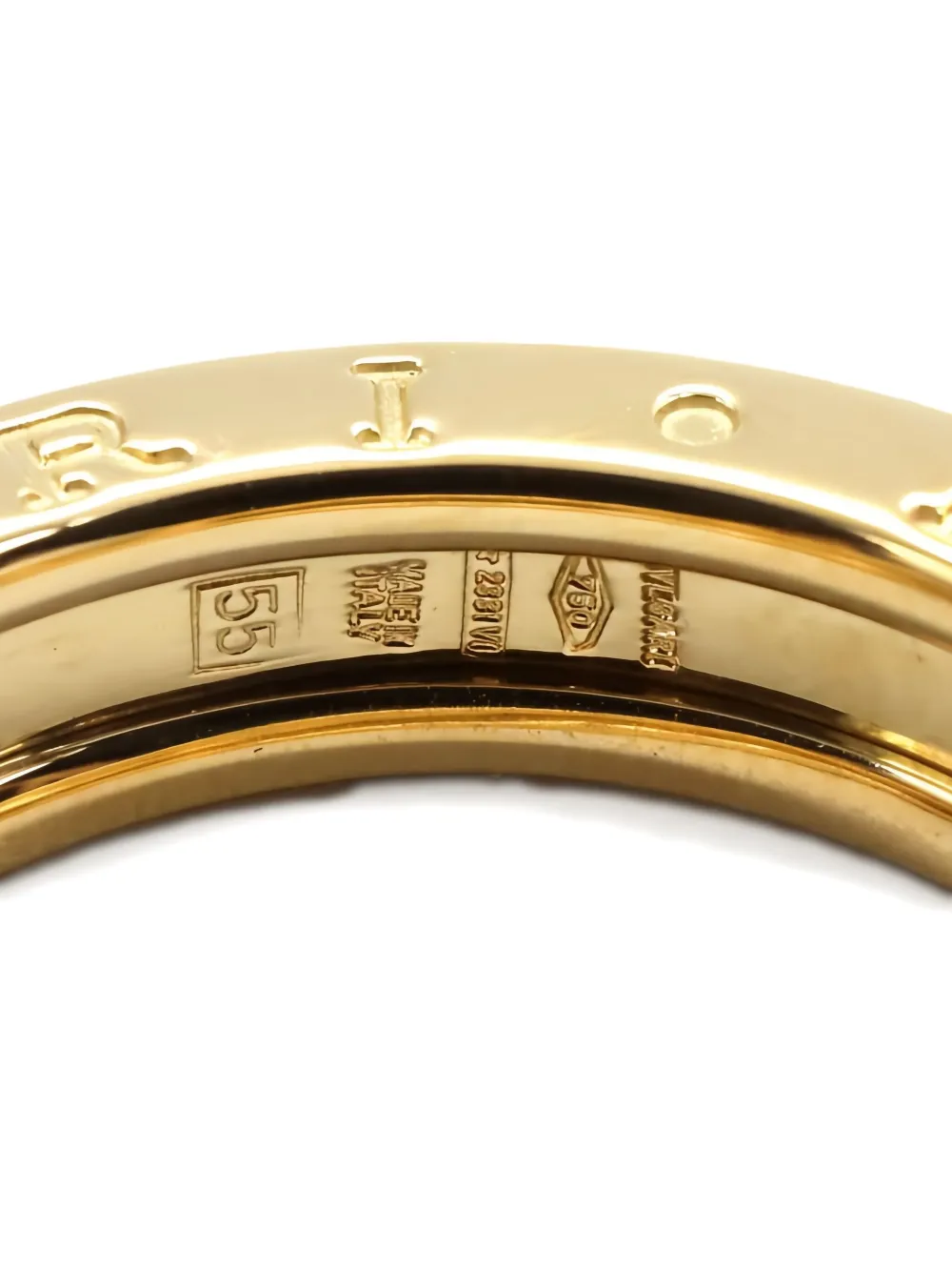 Pre-owned Bvlgari 18k Yellow Gold B-zero1 Ring