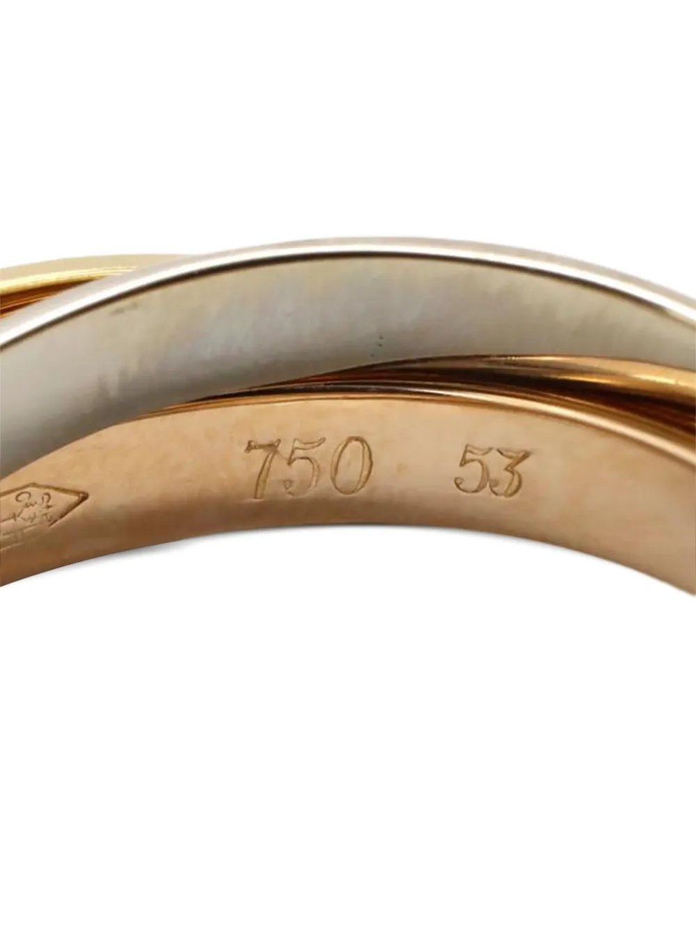Pre-owned Cartier 18k Gold Trinity Ring