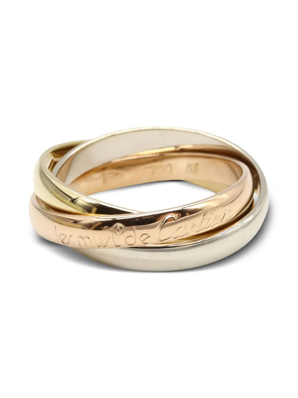 Pre-owned Cartier 18k Gold Trinity Ring