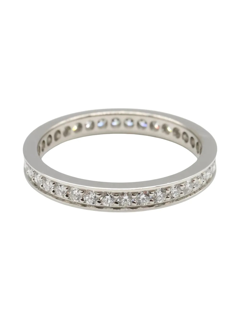 Pre-owned Cartier Platinum Ballerina Diamond Wedding Ring In Silver