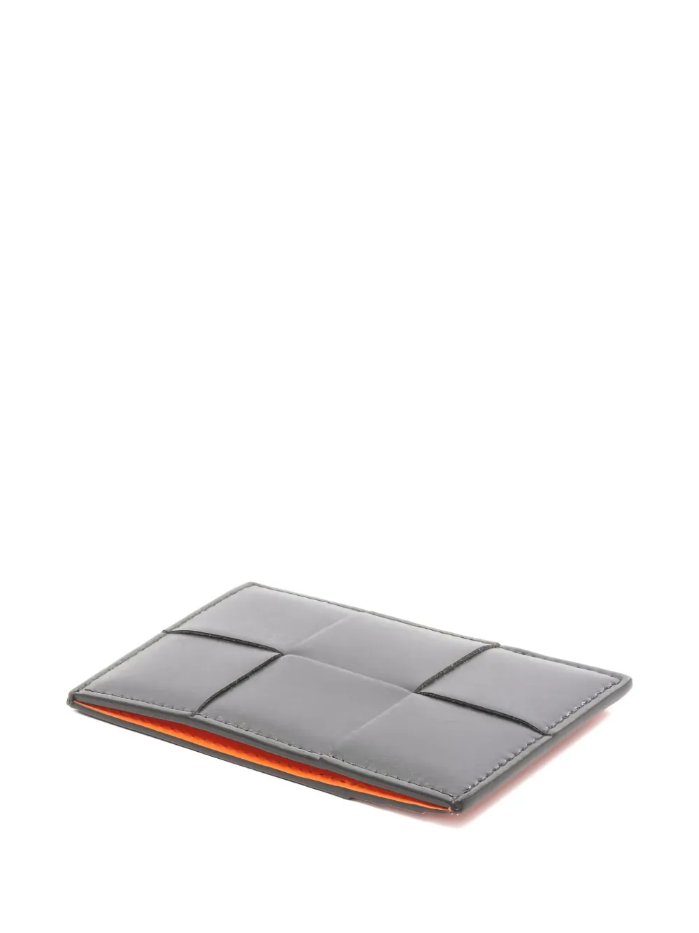Pre-owned Bottega Veneta Maxi Intrecciato Cardholder In Black