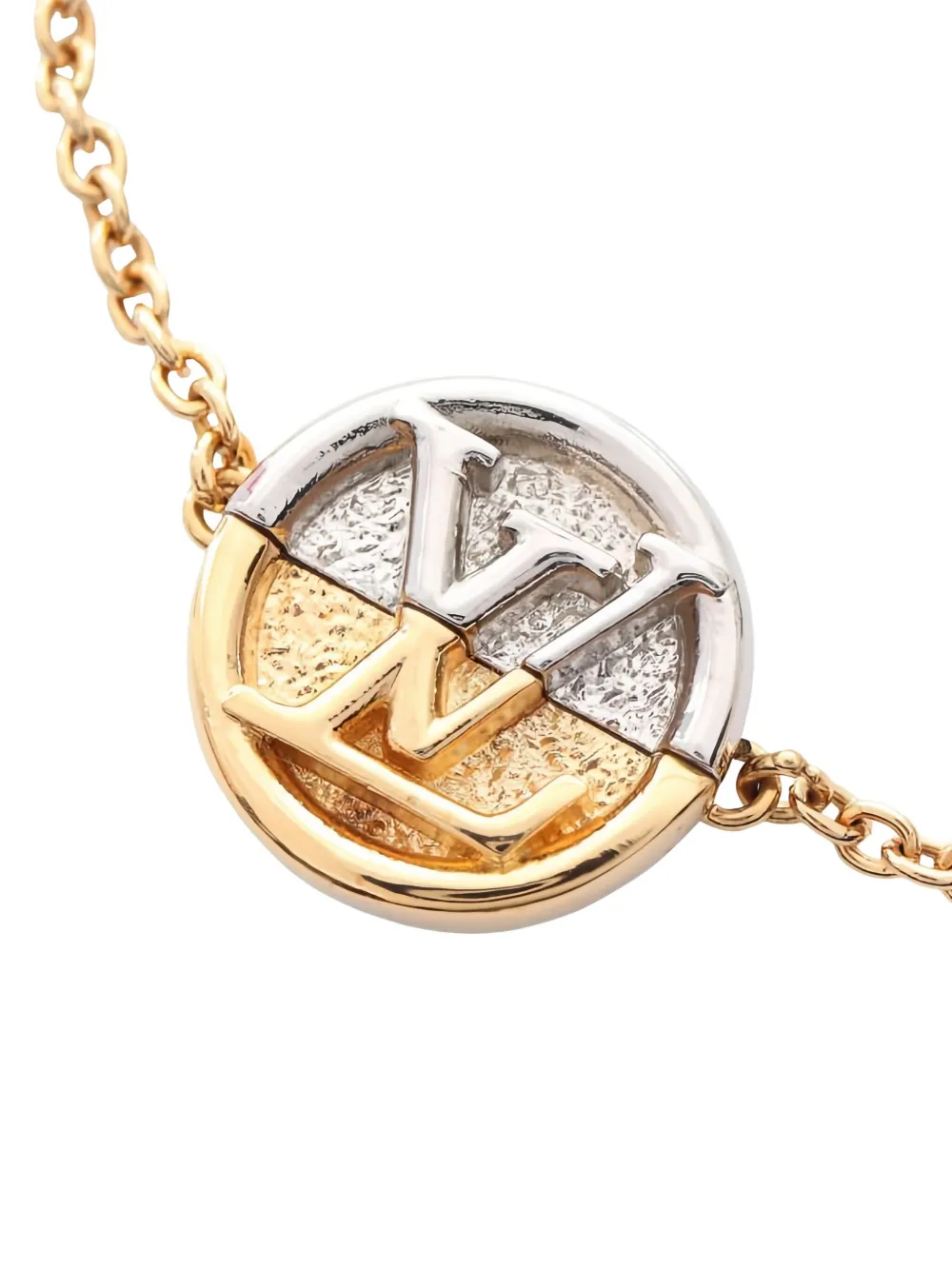 Pre-owned Louis Vuitton L To V Charm Bracelet In Gold