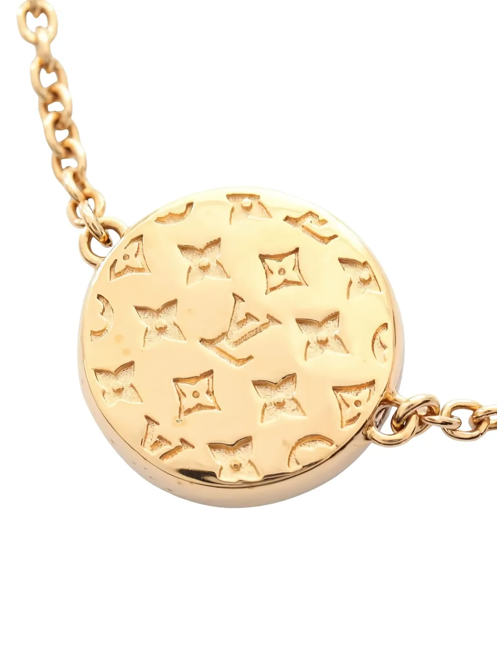 Pre-owned Louis Vuitton L To V Charm Bracelet In Gold