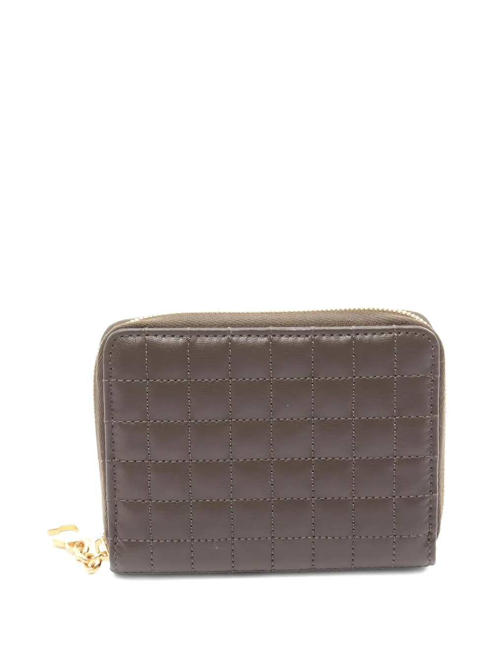Celine Pre-Owned 2010's quilted C Charm zip wallet | Brown | Image 1