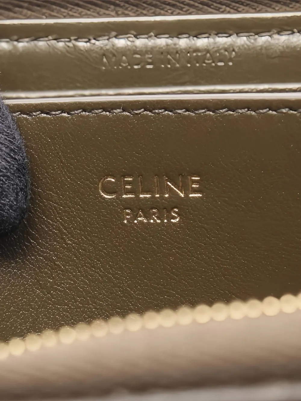 Pre-owned Celine 2010's Quilted C Charm Zip Wallet In Brown