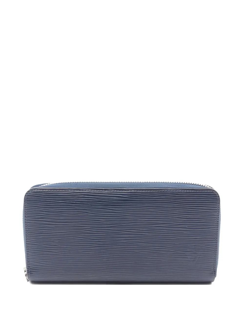 Pre-owned Louis Vuitton Epi-leather Zip-around Wallet In Blue