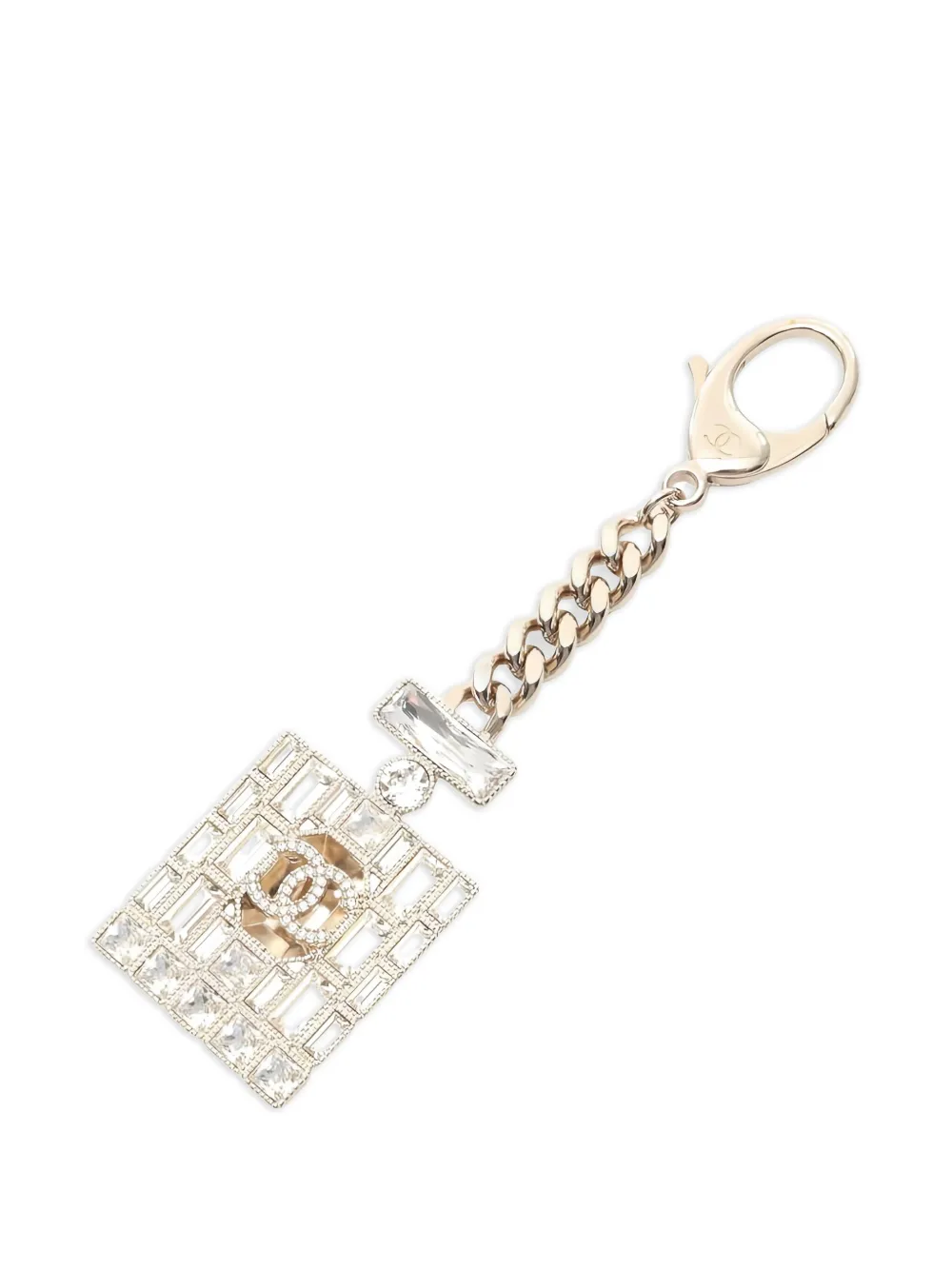 CHANEL Pre-Owned Perfume Bottle Coco Mark キーホルダー - シルバートーン CHANEL Pre-Owned Perfume Bottle Coco Mark キーホルダー - シルバートーン