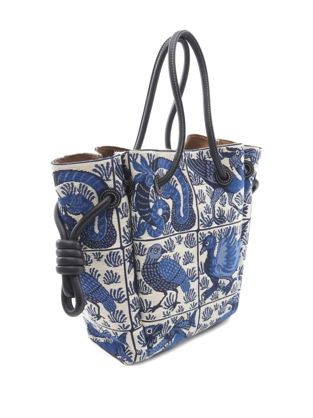 Loewe Pre-Owned x William De Morgan 10s Flamenco shopper met geknoopt detail - Blauw