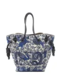 Loewe Pre-Owned x William De Morgan 10's Flamenco knot-detail tote bag - Blue