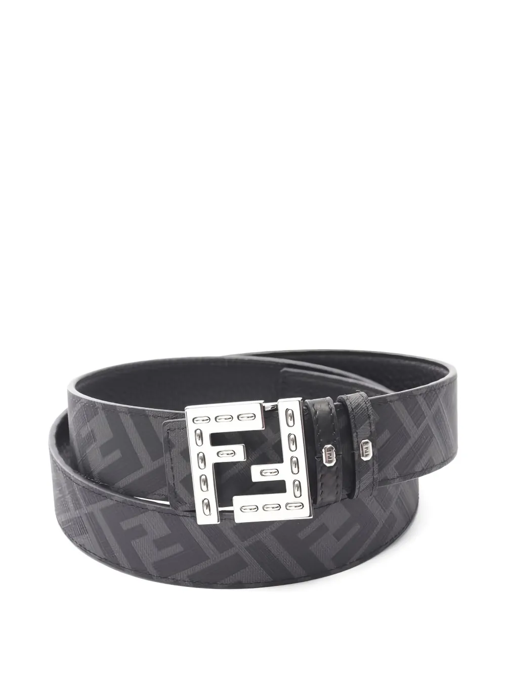 Fendi Pre-Owned ceinture en cuir à motif FF | gris | Image 1