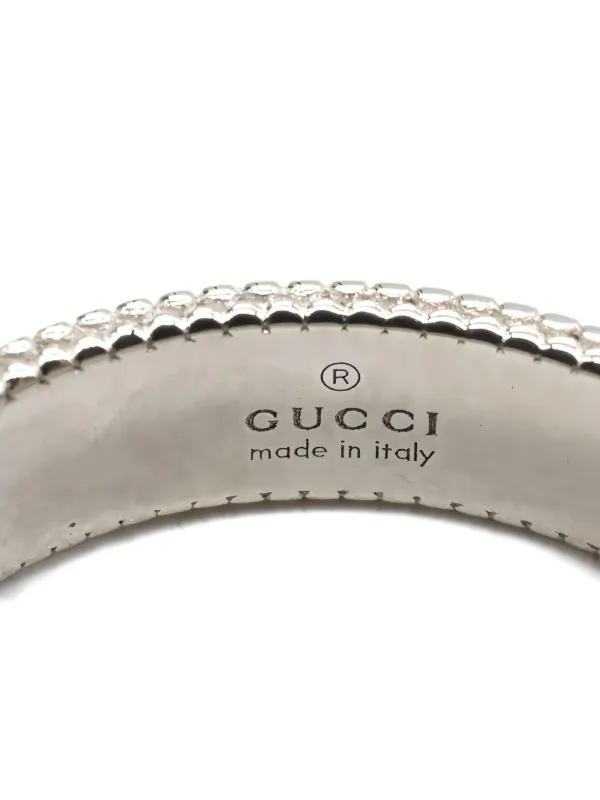 GUCCI アイコン ホワイトゴールド　18k リング GUCCI グッチ アイコン リング 指輪 7号 18金 K18ホワイトゴールド