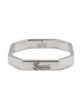 Gucci Pre-Owned 10s 18K white gold octagon ring - Silver