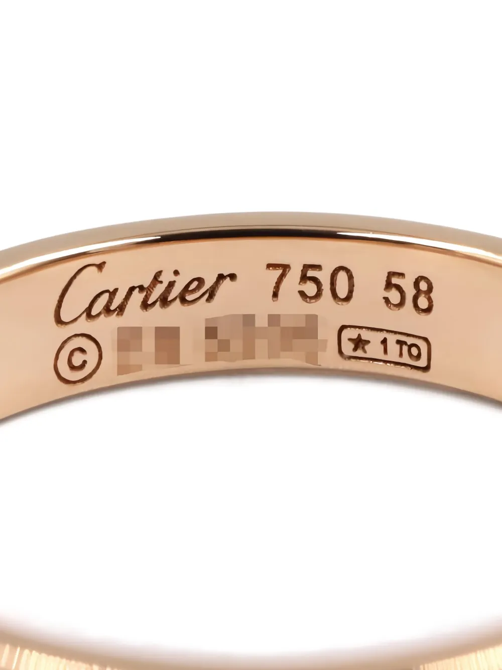 Pre-owned Cartier 10s Mini Love Screw-detail Ring In Pink
