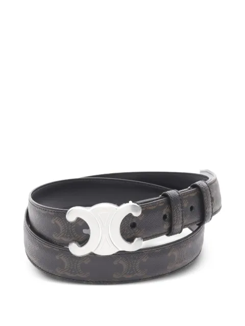 Celine Pre-Owned 20s Triomphe-buckle leather belt
