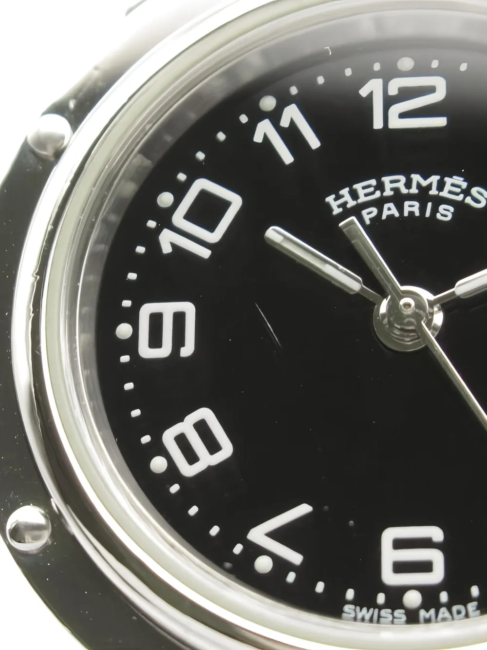 Pre-owned Hermes 10s Clipper 21mm In Black