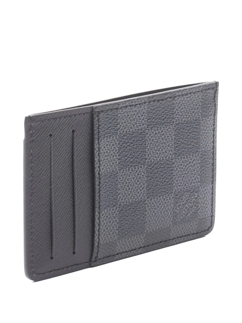 Pre-owned Louis Vuitton 10s Neo Porte Card Holder In Gray