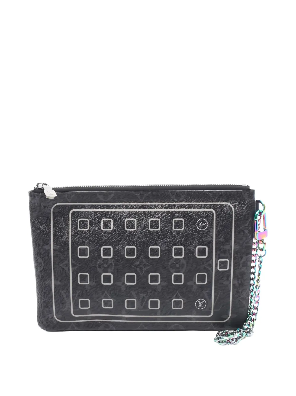 Louis Vuitton Pre-Owned bolsa de mano Monogram Eclipse para iPad en colaboración con Fragment | negro | Image 1