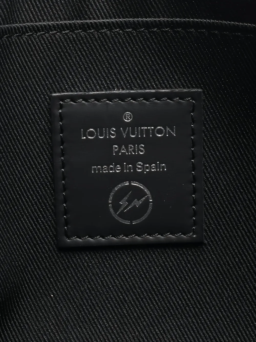 Pre-owned Louis Vuitton X Fragment Monogram Eclipse Ipad Pouch In Black