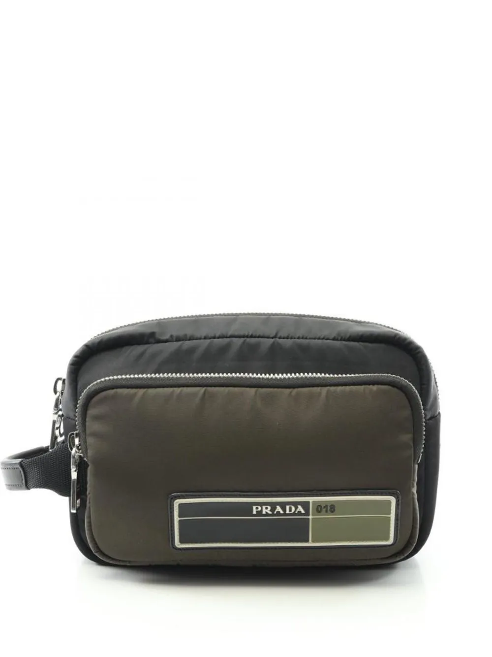 Prada Pre-Owned logo-appliqué clutch bag | Black | Image 1