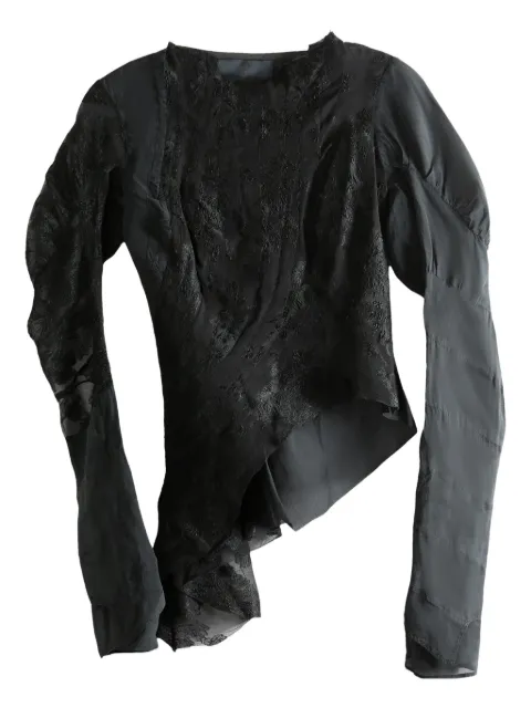 Marc Le Bihan lace-panelled blouse