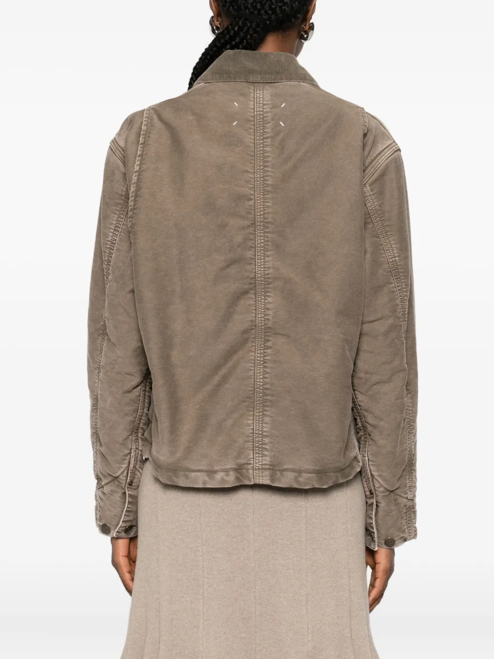 Maison Margiela Button-up Jacket In Brown