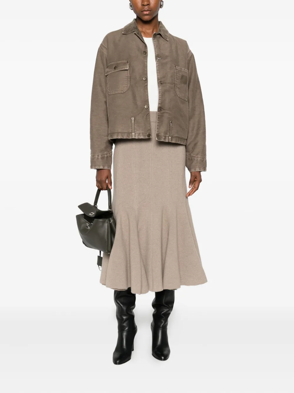 Maison Margiela Button-up Jacket In Brown