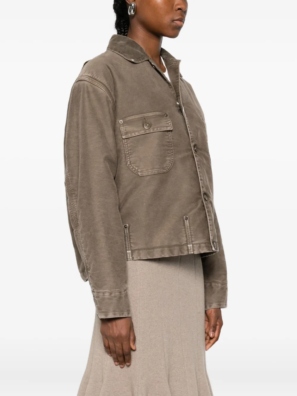 Maison Margiela Button-up Jacket In Brown