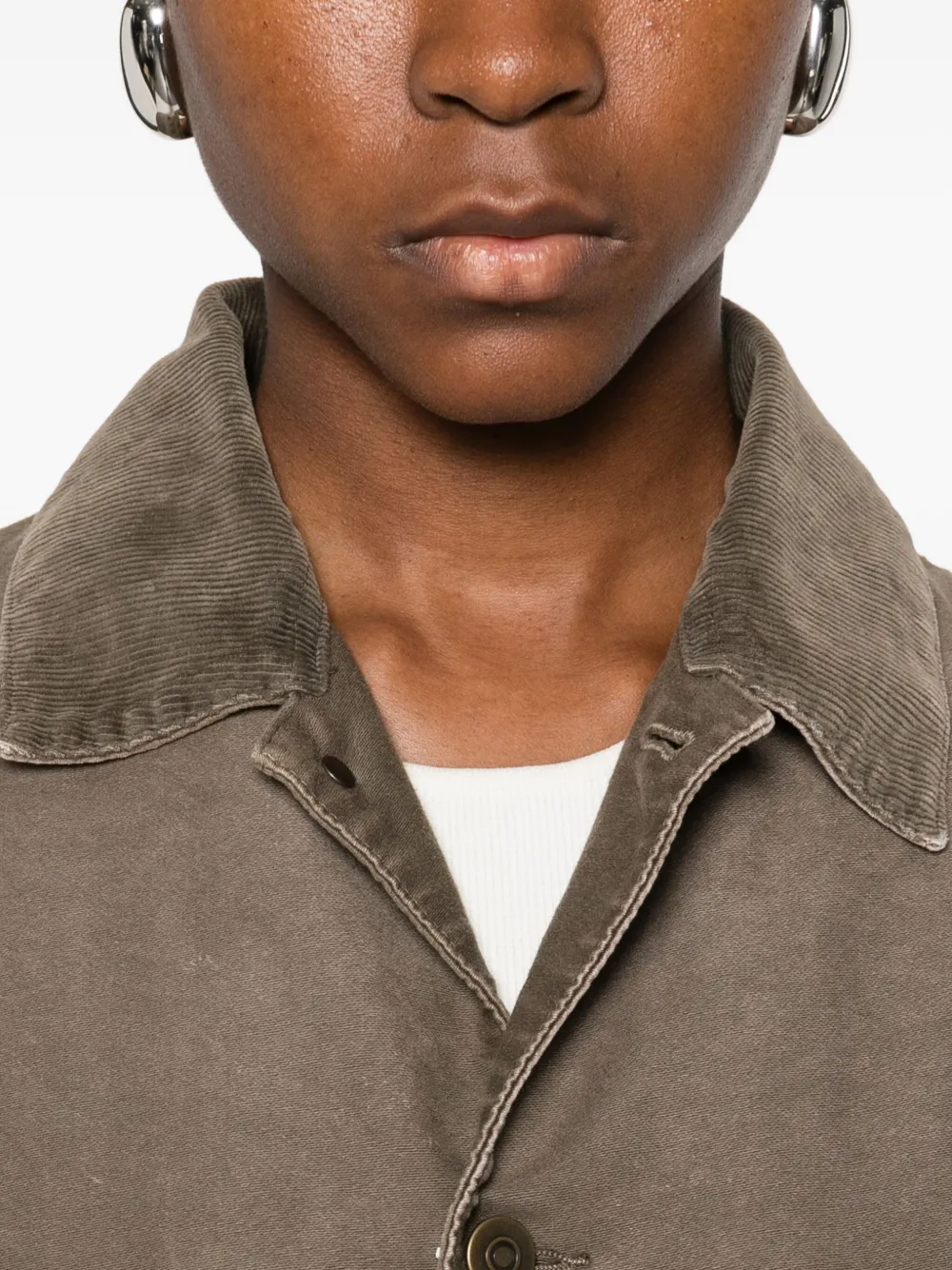 Maison Margiela Button-up Jacket In Brown