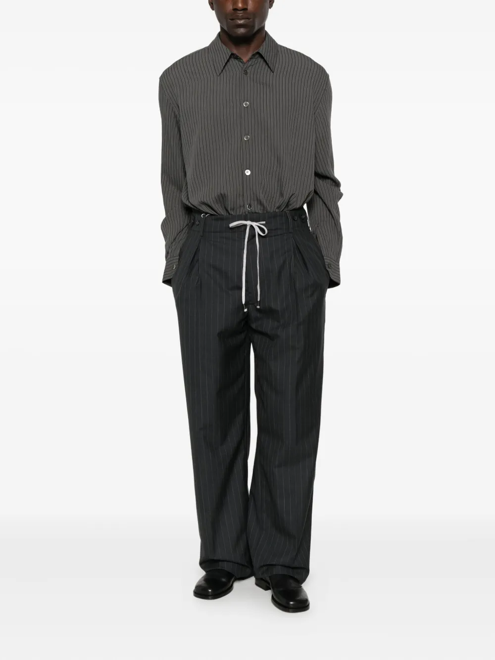 Maison Margiela pinstriped trousers - Grijs